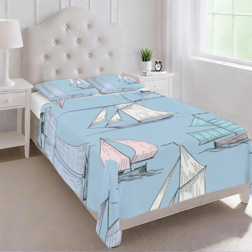 3-Piece Bedding Set (Bed Sheet + Pillowcases)  | Ships from USA