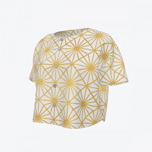 Women’s Short Sleeve Baseball Jersey with Buttons