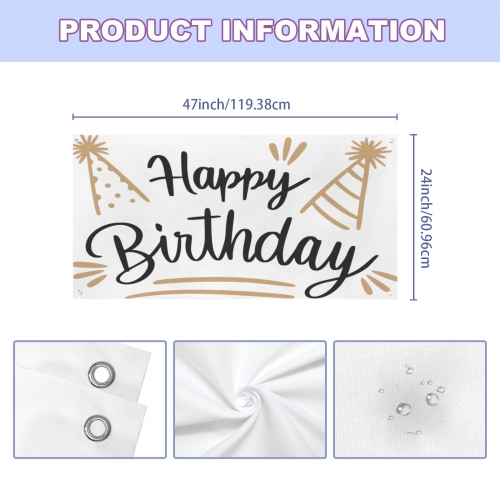 Festival Banner 47x24inch  | Ships from USA