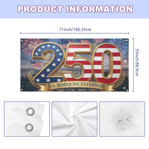 Festival Banner 71x35inch  | Ships from USA