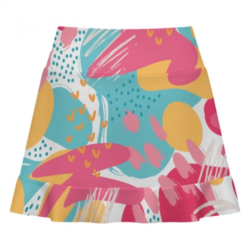 Women's Anti-Exposure Ruffled Yoga Skirt