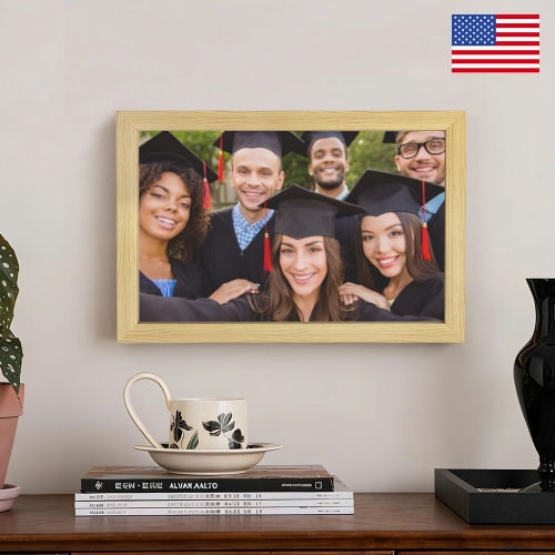 Natural Wood Framed Art Print 12" x 8" | Ships from USA