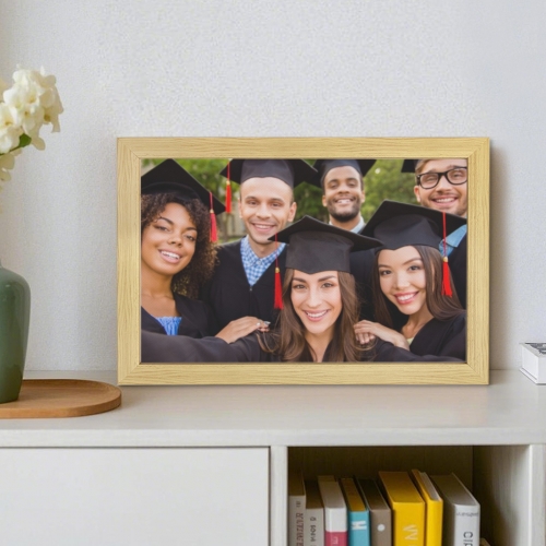 Natural Wood Framed Art Print 12" x 8" | Ships from USA