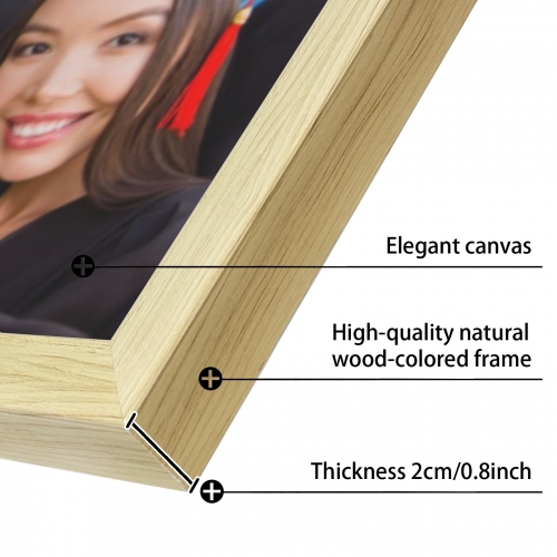 Natural Wood Framed Art Print 12" x 8" | Ships from USA