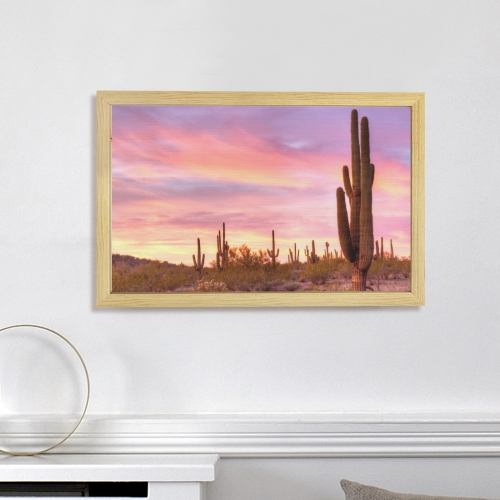 Natural Wood Framed Art Print 18" x 12" | Ships from USA