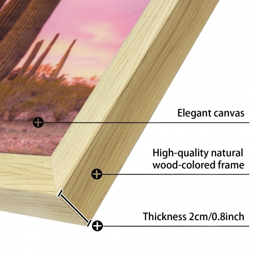 Natural Wood Framed Art Print 18" x 12" | Ships from USA