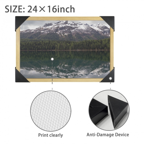 Natural Wood Framed Art Print 24" x 16" | Ships from USA