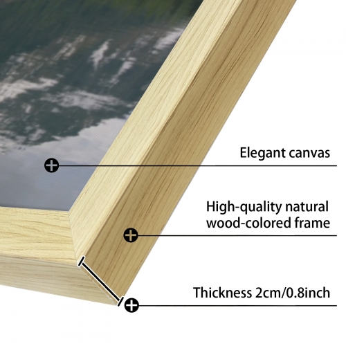 Natural Wood Framed Art Print 24" x 16" | Ships from USA