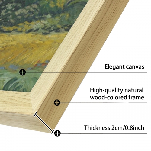 Natural Wood Framed Art Print 30" x 20" | Ships from USA