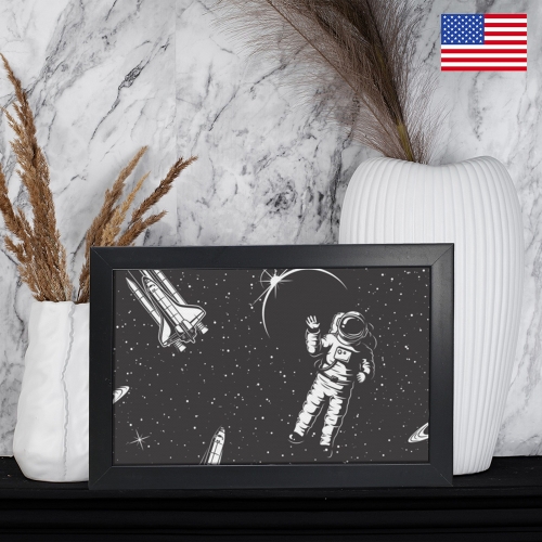 Black Framed Art Print 12" x 8" | Ships from USA