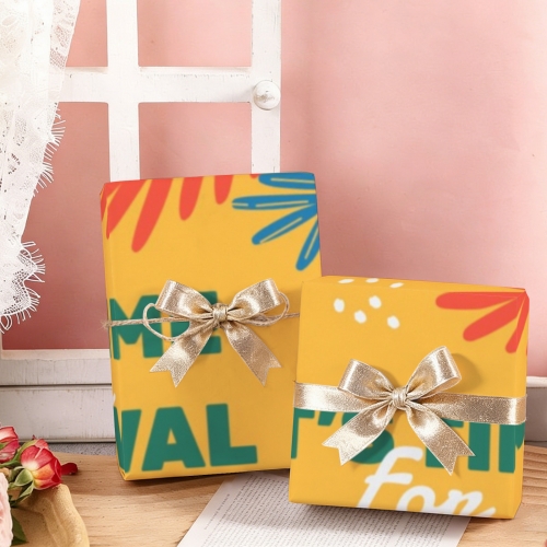 Gift Wrapping Paper-Coated Paper 58"x 22"（2 Roll） | Ships from USA
