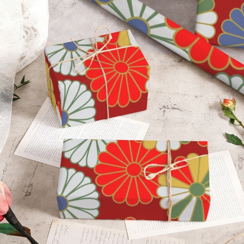 Gift Wrapping Paper-Coated Paper 58"x 22"（4 Roll） | Ships from USA