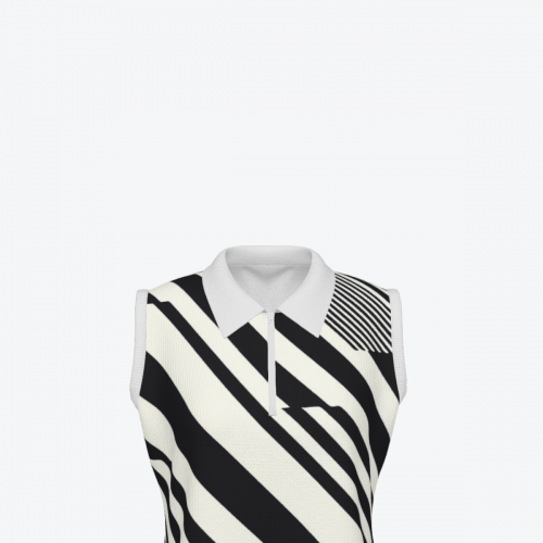 Polo Sleeveless Zip Dress With Pockets