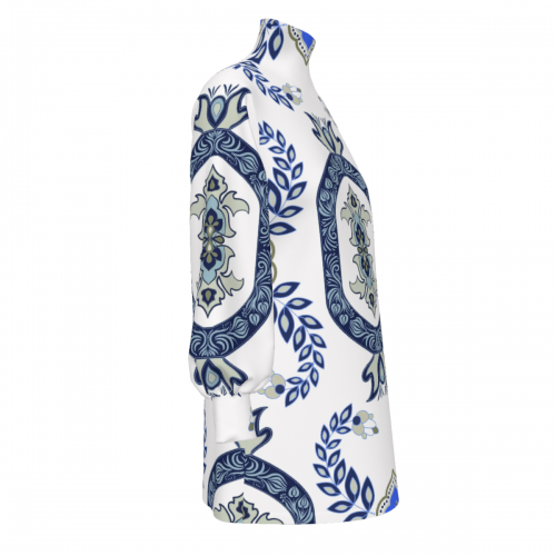 Turtleneck Lantern Sleeve Dress