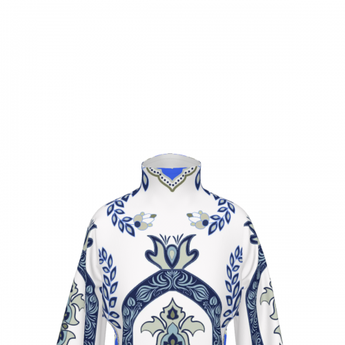 Turtleneck Lantern Sleeve Dress