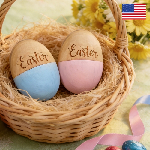 Custom Engraved Wooden Easter Egg  | Ships from USA