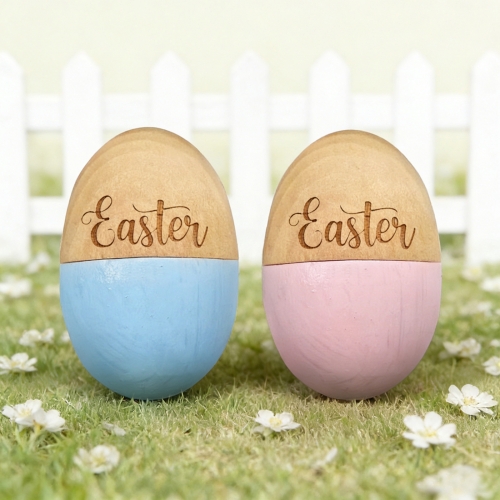 Custom Engraved Wooden Easter Egg  | Ships from USA