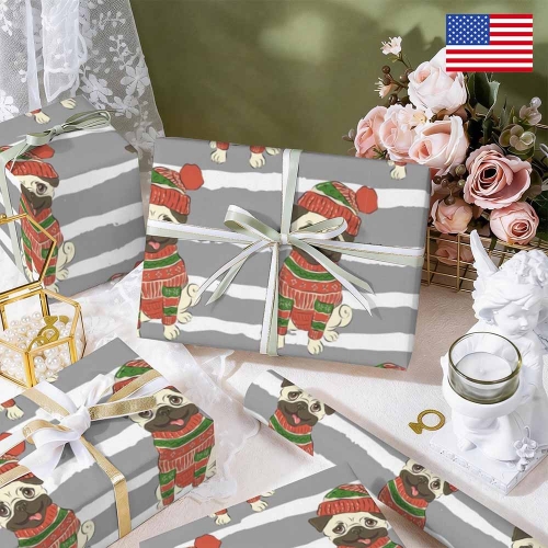 Gift Wrapping Paper-Coated Paper 120"x 22"（3 Roll） | Ships from USA