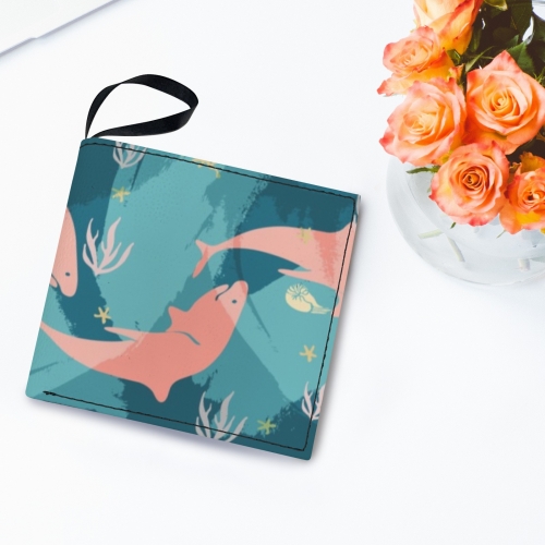 Drawstring Short Bi-Fold Wallet（Slim Multi-Card Holder）