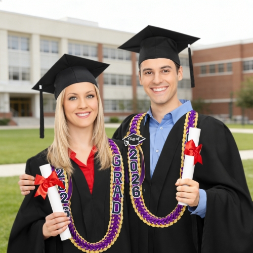 Custom Graduation Ribbon Braided Lei