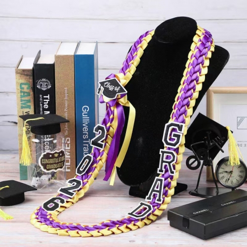 Custom Graduation Ribbon Braided Lei