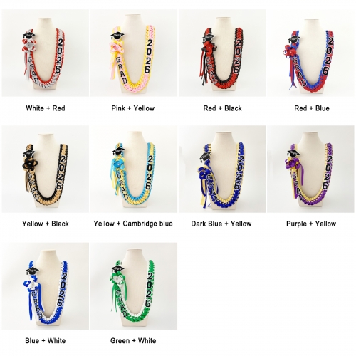 Custom Graduation Ribbon Braided Lei