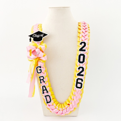 Custom Graduation Ribbon Braided Lei