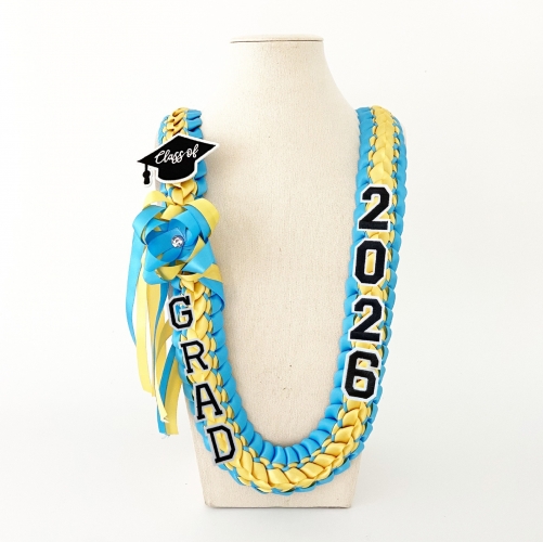 Custom Graduation Ribbon Braided Lei