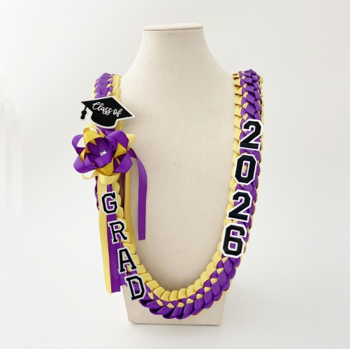 Custom Graduation Ribbon Braided Lei