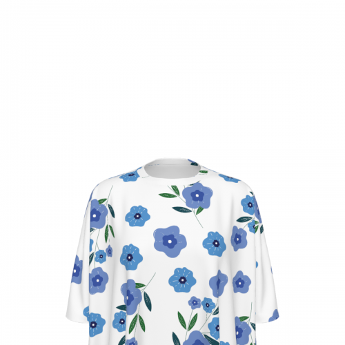 Women's Oversized Round Neck Drop Shoulder Dress with Pockets