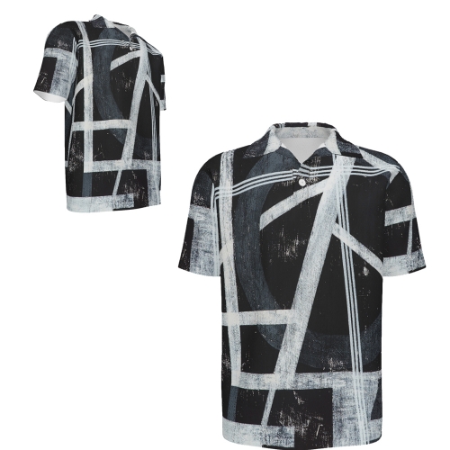 Men's Button-Down Short-Sleeved Polo Shirt