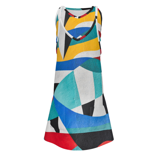 Children’s Sleeveless Romper Dress with Pockets