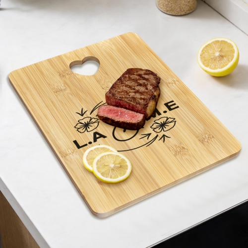 Custom Rectangle Bamboo Cutting Board (One Side Printing) | Ships from USA