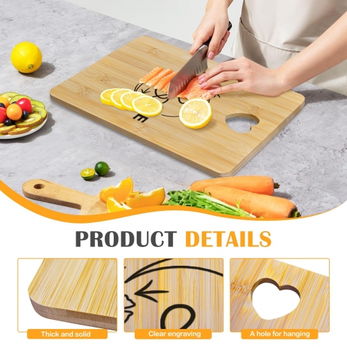 Custom Rectangle Bamboo Cutting Board (One Side Printing) | Ships from USA