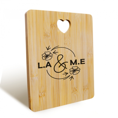 Custom Rectangle Bamboo Cutting Board (One Side Printing) | Ships from USA