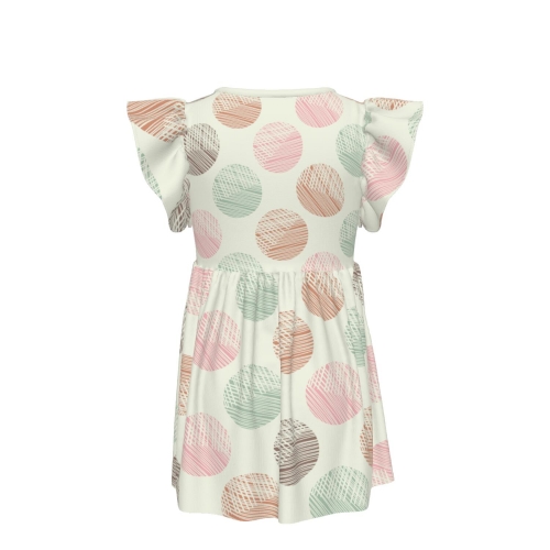 Little Girls' Ruffle Sleeve Crew-Neck Dress