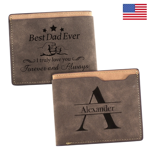 Custom Engraved Wallet(No Zipper)(Two-Side Printing)  | Ships from USA