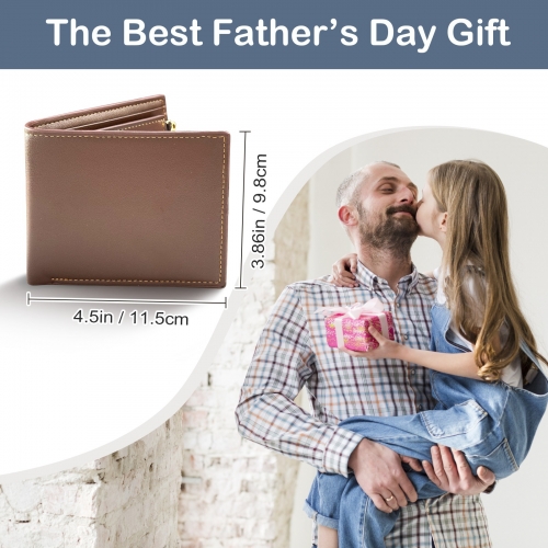 Custom Engraved PU Zippered Wallet(Two-Side Printing) | Ships from USA