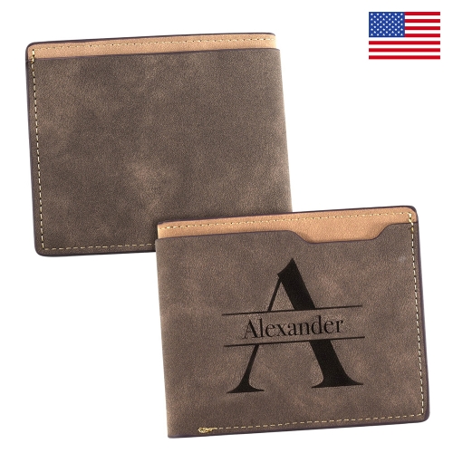 Custom Engraved Wallet(No Zipper)(One Side Printing)  | Ships from USA