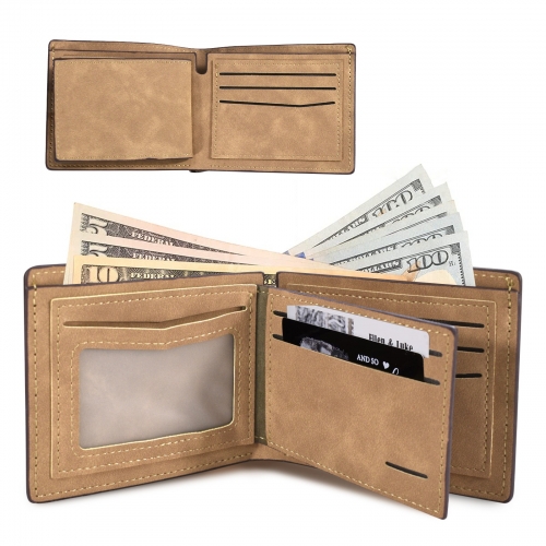 Custom Engraved Wallet(No Zipper)(One Side Printing)  | Ships from USA
