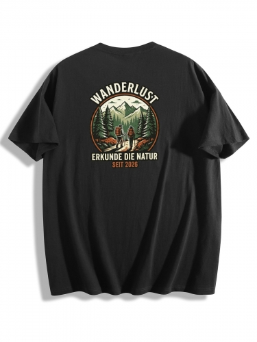 Cotton Short Sleeve T-shirt  (Front & Back Print) | Ships from Germany