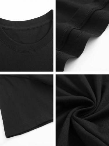 Cotton Short Sleeve T-shirt  (Front & Back Print) | Ships from Germany