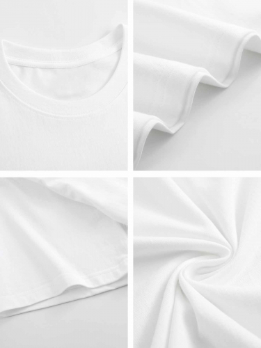Cotton Short Sleeve T-shirt  (Front & Back Print) | Ships from Germany