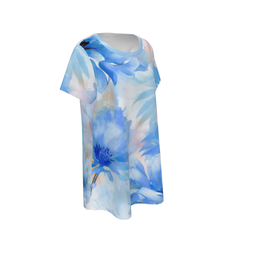 Women's Round Neck Short Sleeve T-shirt Dress