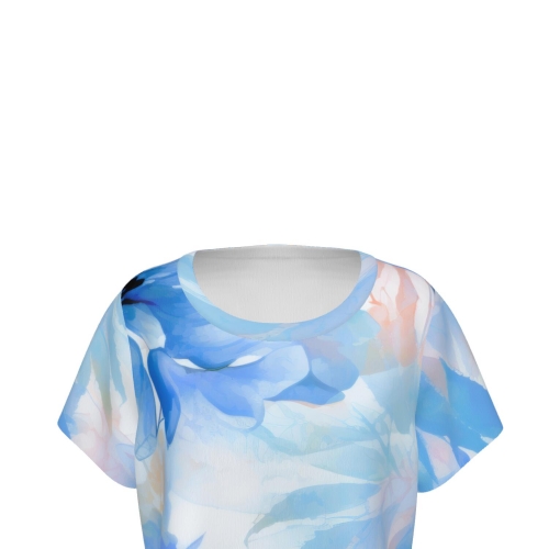 Women's Round Neck Short Sleeve T-shirt Dress