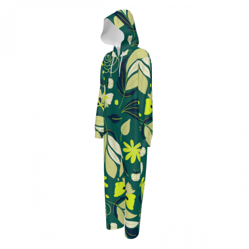 Men's Hooded Long Sleeve Zipper Jumpsuit