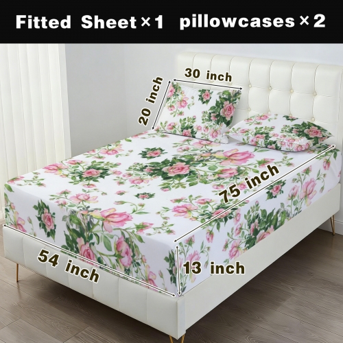 Custom Bedding Set 3 PCS ( 54" × 75" × 13" ) | Ships from USA
