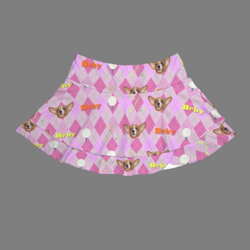 Double-Layer Ruffle Sports Skirt