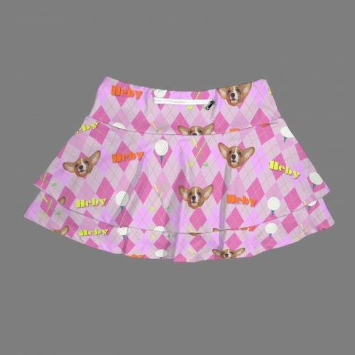 Double-Layer Ruffle Sports Skirt