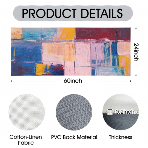 Cotton-Linen Indoor Runner Rug  60" x 24" | Ships from USA